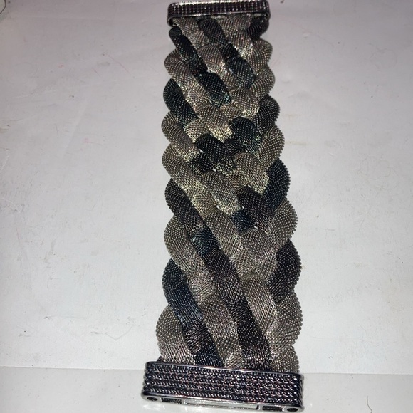 Braided Multi Metals Mesh magnetic bracelet multi color metals silver/grey COOL - Picture 9 of 11